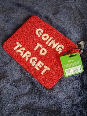 kate spade Red Beaded 'Going to Target' Accent Pouch